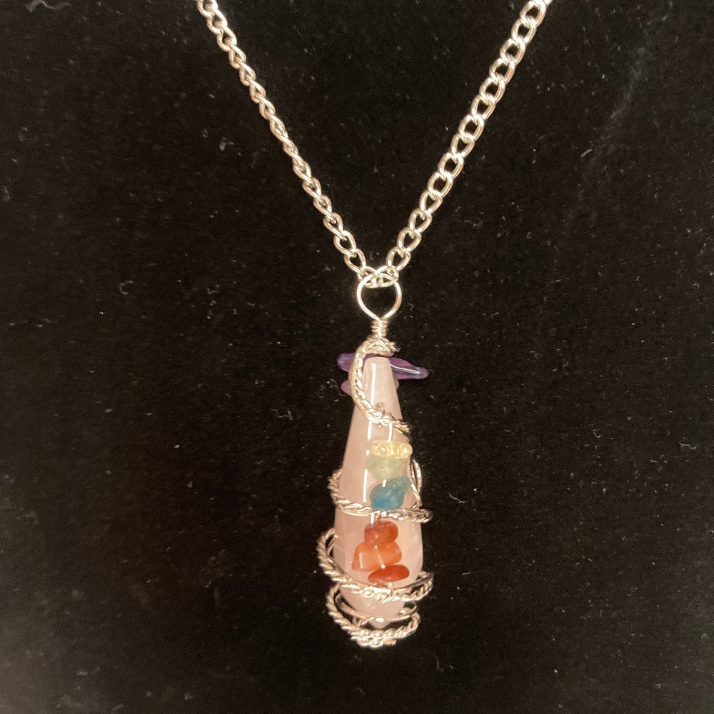 Rose quarts necklace - Picture 2 of 4